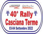 40° EDIZIONE DEL RALLY DI CASCIANA TERME 3-4 SETTEMBRE